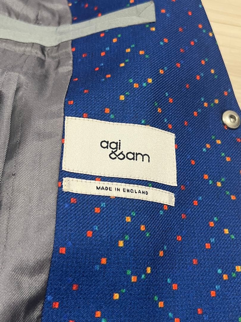 agi & sam ドット　テーラードジャケットとパンツ　セット