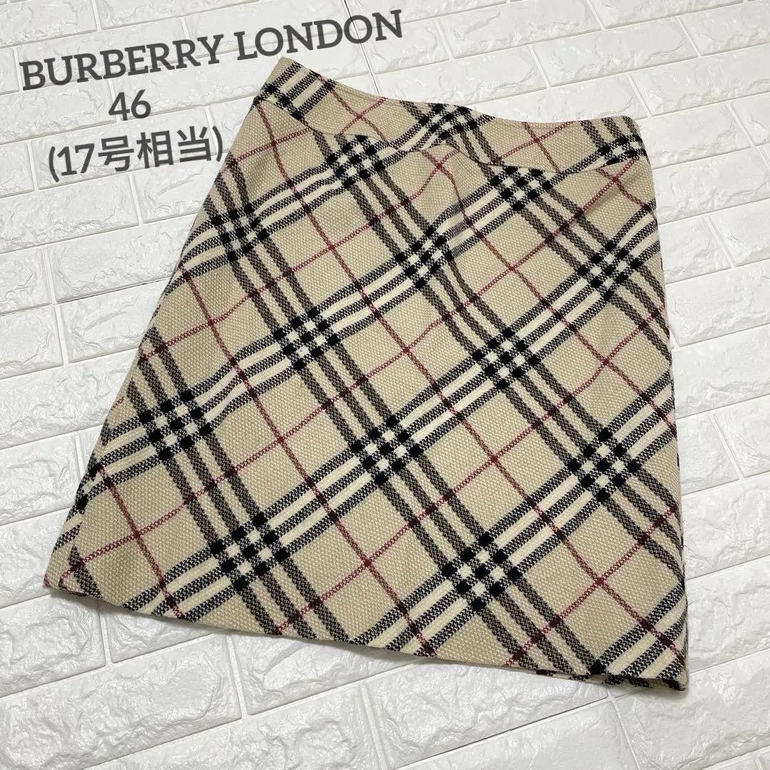 【希少】 バーバリーロンドン スカート ウール ノバチェック 46
