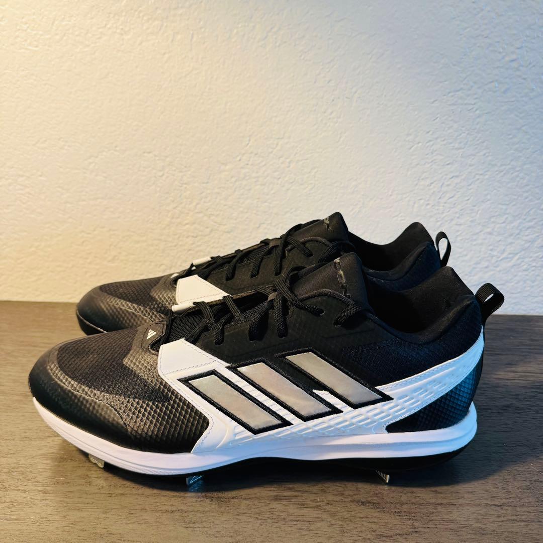アディダス　アディゼロ　インパクト　野球スパイク　黒　白　34.5㎝