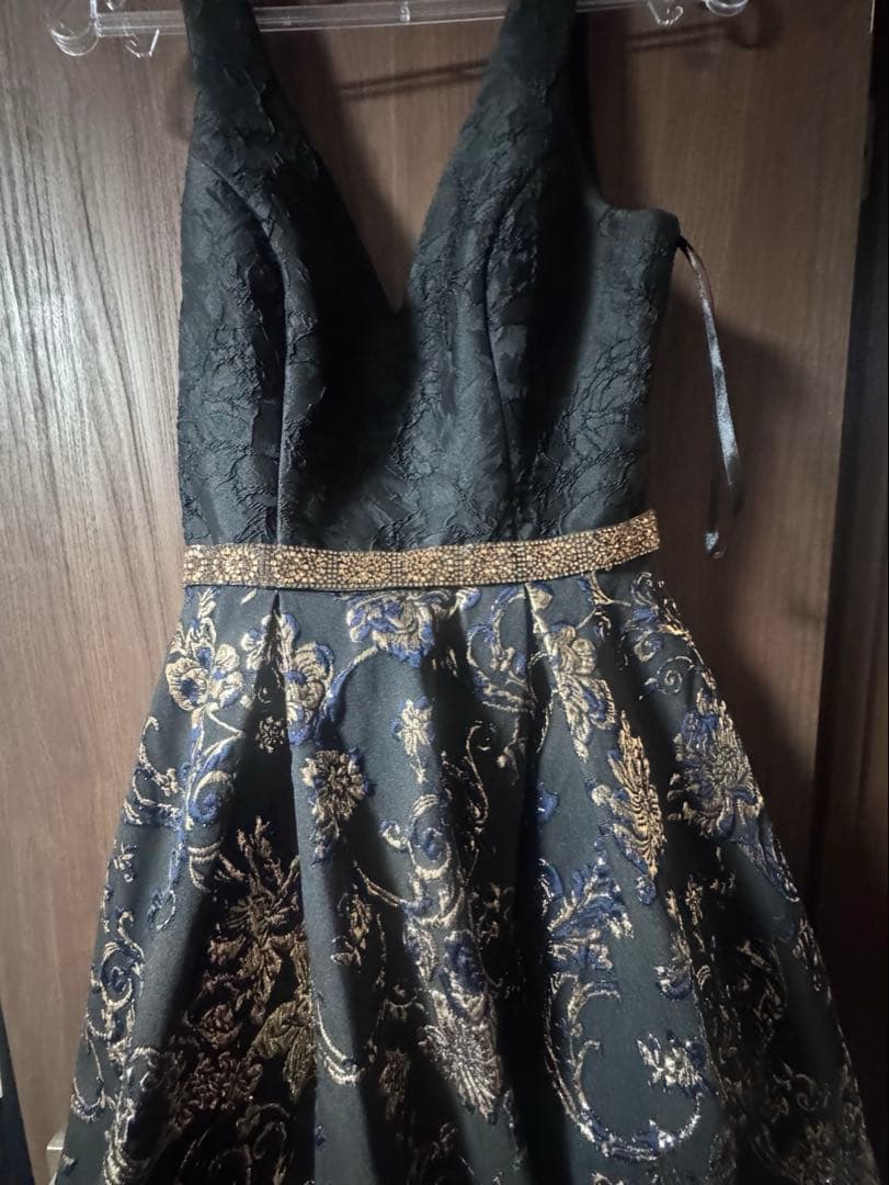 アールズガウン　ジャカード Aラインドレス XS〜4L