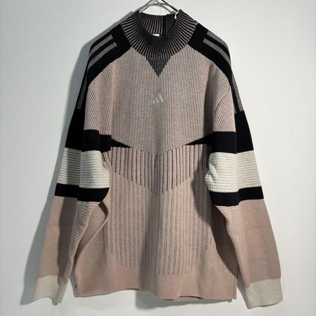 未使用　adidasゴルフ　モックネックセーターキルティングハーフパンツ　セット