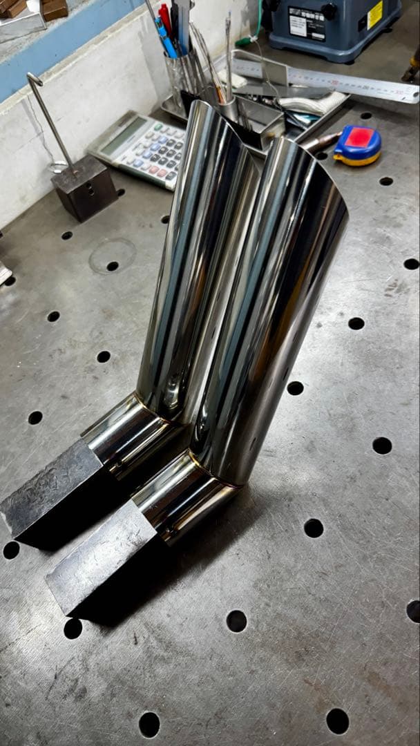 辛味噌　 竹槍マフラーカッター 2本 ハスギリ　60φ