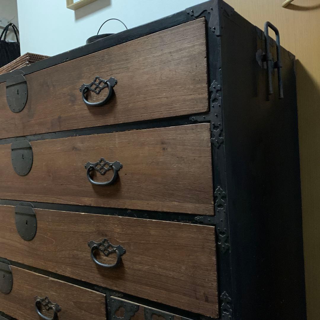 Sao®️i 和箪笥　茶箪笥　アンティーク家具　古物　レトロ　チェスト