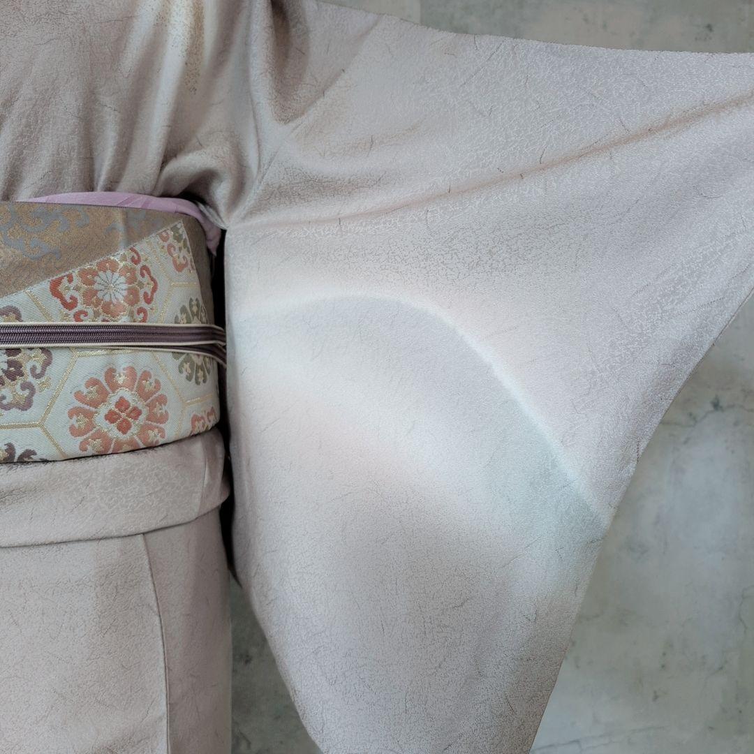 訪問着　フルセット　着物　正絹　金彩加工　おしとやか　シンプル　F8