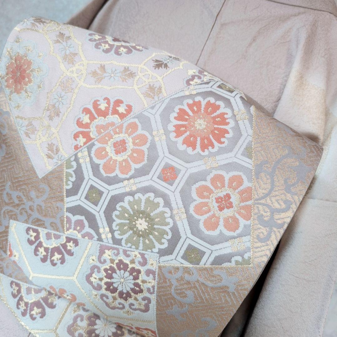 訪問着　フルセット　着物　正絹　金彩加工　おしとやか　シンプル　F8