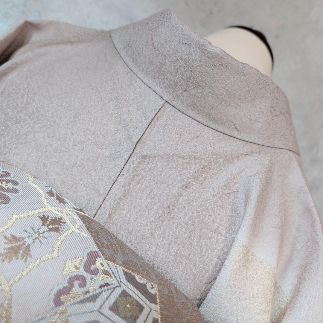 訪問着　フルセット　着物　正絹　金彩加工　おしとやか　シンプル　F8