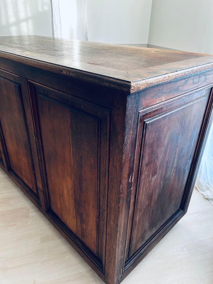 【週末限定お値下げ】フランスアンティーク 家具 木製ショップカウンター 作業台