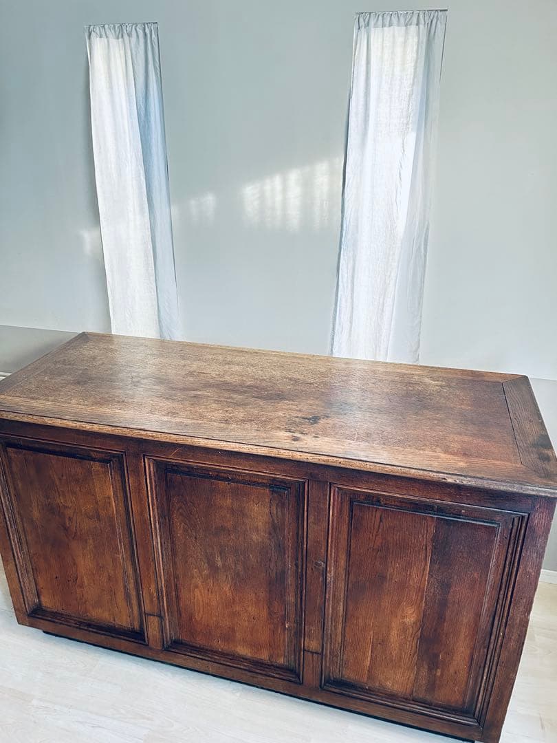 【週末限定お値下げ】フランスアンティーク 家具 木製ショップカウンター 作業台