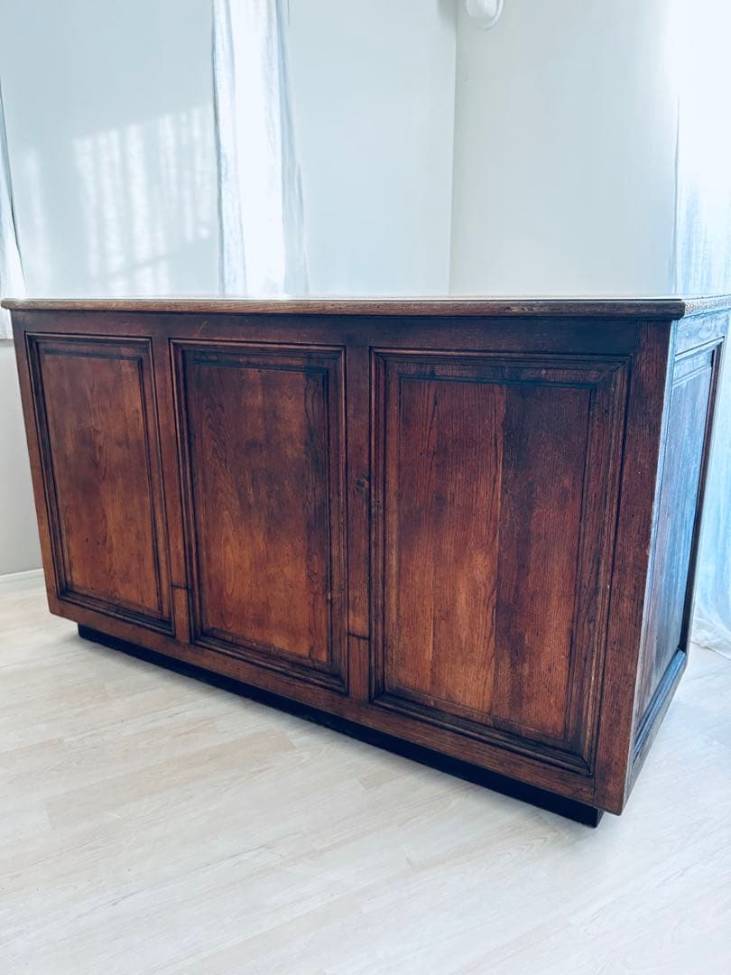 【週末限定お値下げ】フランスアンティーク 家具 木製ショップカウンター 作業台