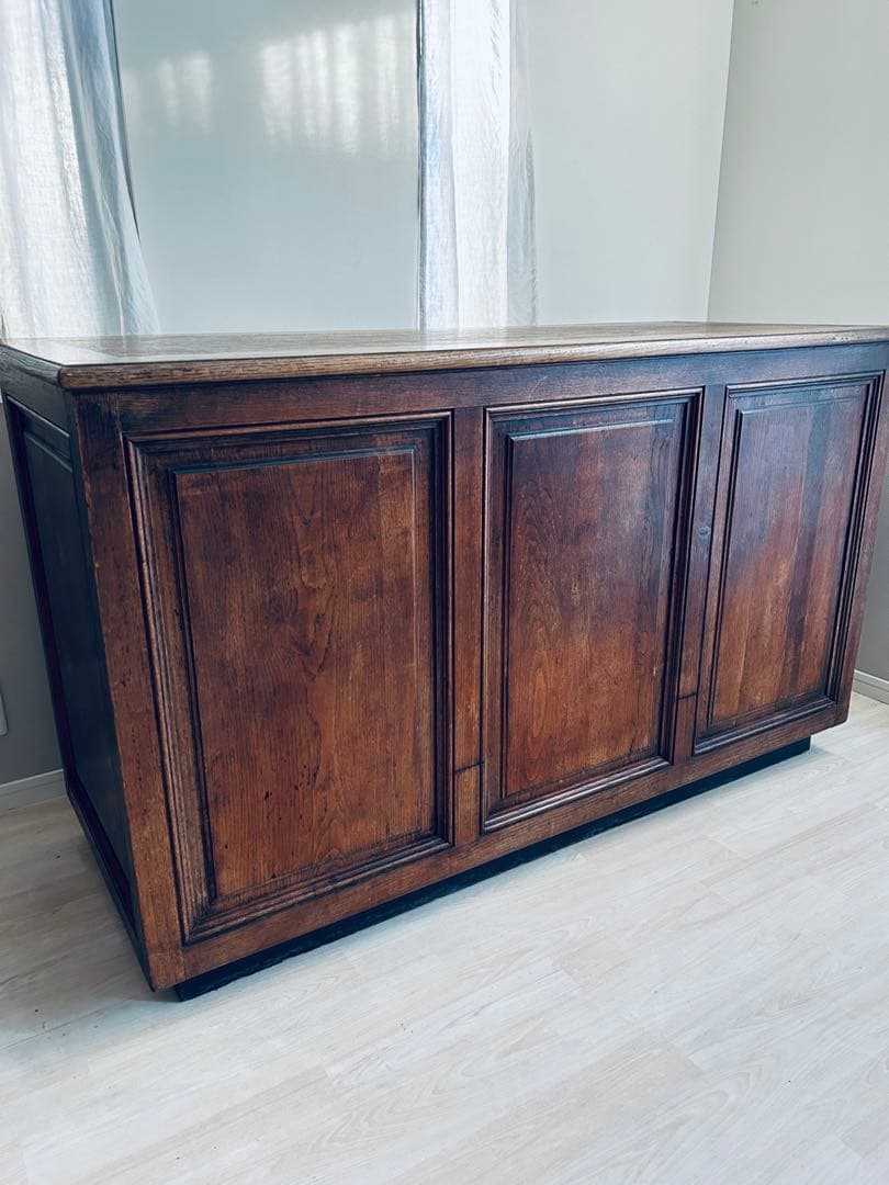 【週末限定お値下げ】フランスアンティーク 家具 木製ショップカウンター 作業台