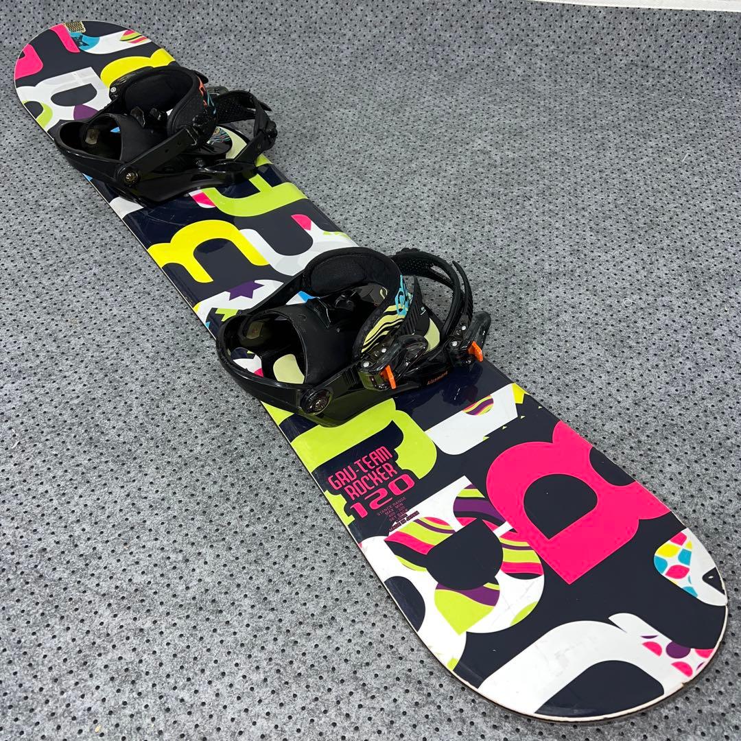 10回使用 キッズスノーボード 120cm IGNIO＋バイン＋レースブーツ