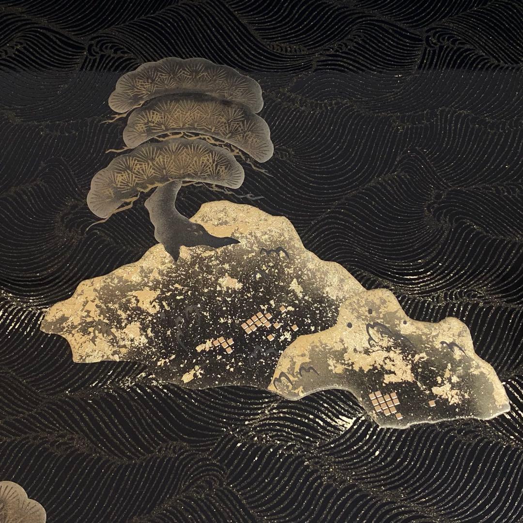 【美品】アートパネル　漆器　金蒔絵　掛け軸　小さな掛け軸　パネル　漆アート　松島