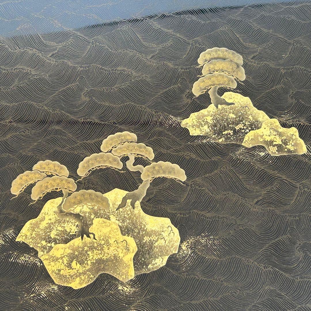 【美品】アートパネル　漆器　金蒔絵　掛け軸　小さな掛け軸　パネル　漆アート　松島