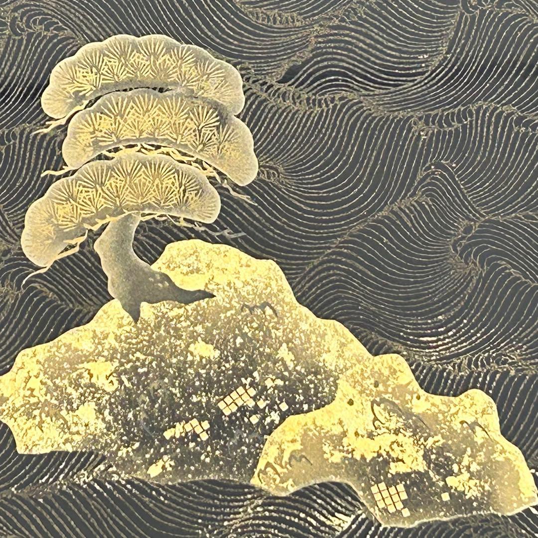 【美品】アートパネル　漆器　金蒔絵　掛け軸　小さな掛け軸　パネル　漆アート　松島