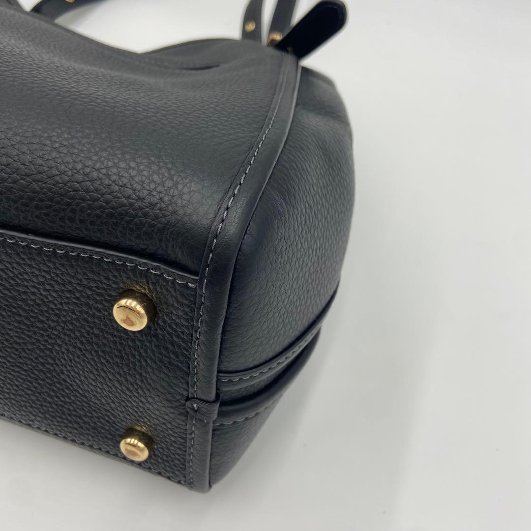 美品✨コーチ エリン ショルダーバッグ レザー シボ革 ビジネス 黒 CAQ86