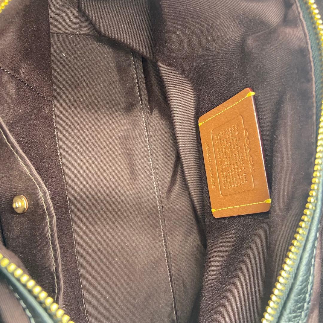 美品✨コーチ エリン ショルダーバッグ レザー シボ革 ビジネス 黒 CAQ86