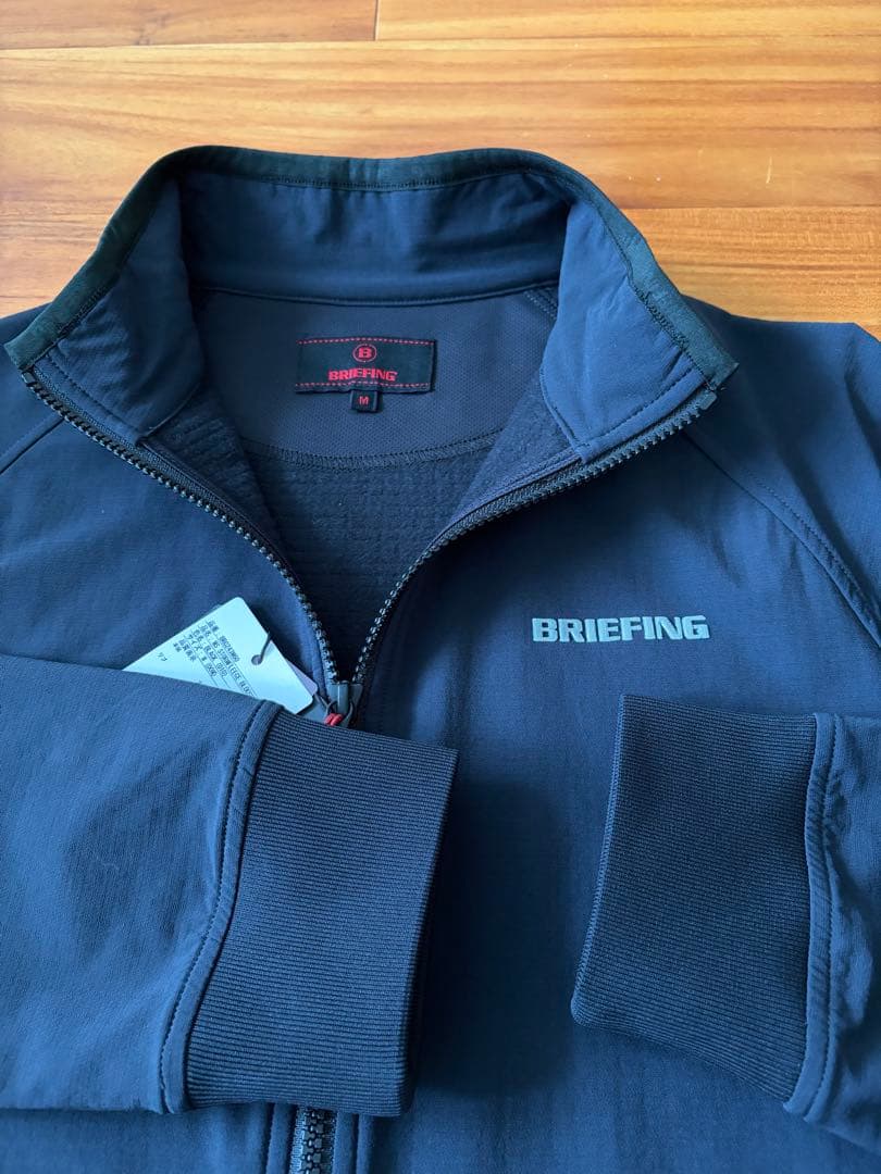 24AW ブリーフィングゴルフストームフリースブルゾン黒M
