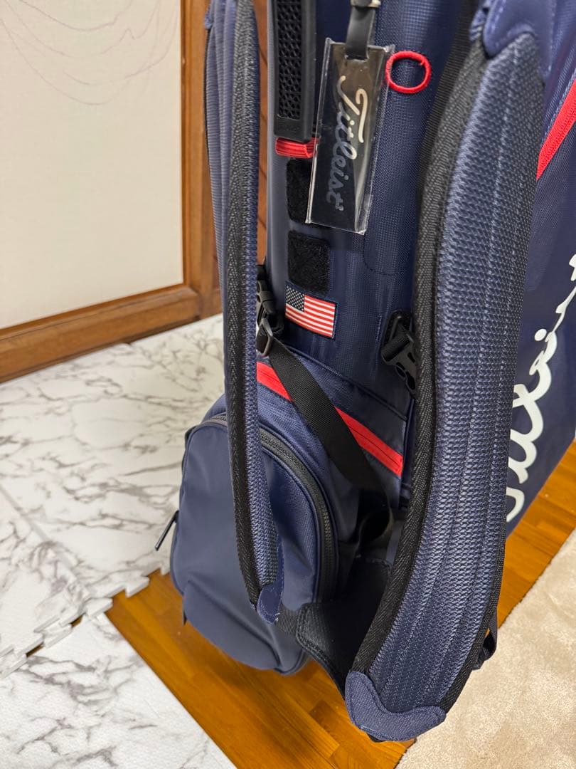 タイトリスト　キャディバッグ　保管のみ　ネイビー　レッド