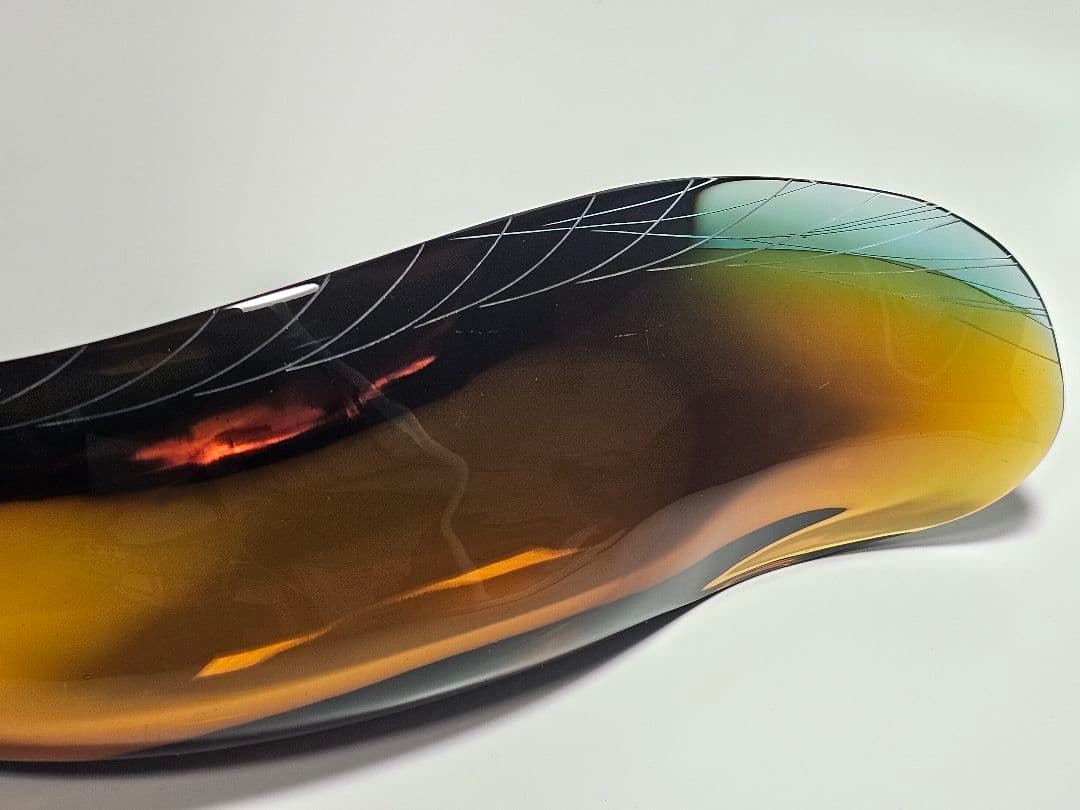 チェコスロバキア EXBOR 魚 インテリア★置物 ガラス製 全長33cm