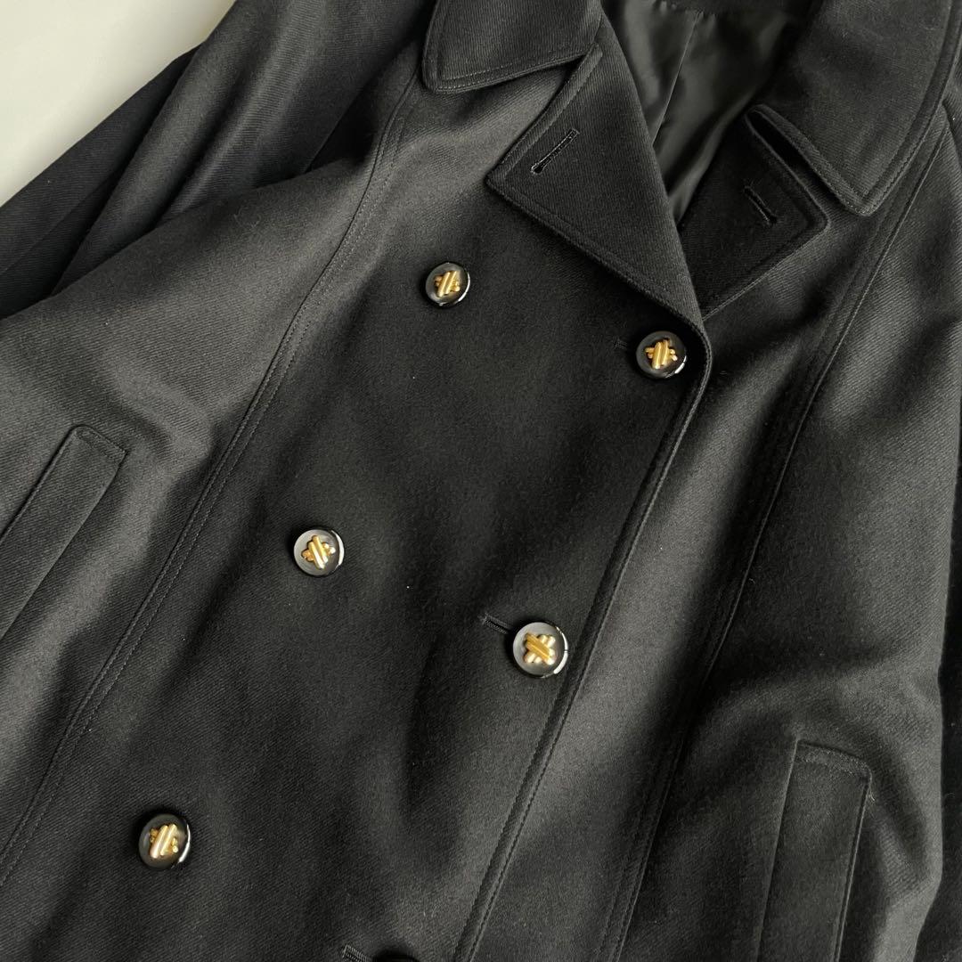 【美品】レリアン　ロングチェスターコート　大きいサイズ　13号+ 金ボタン