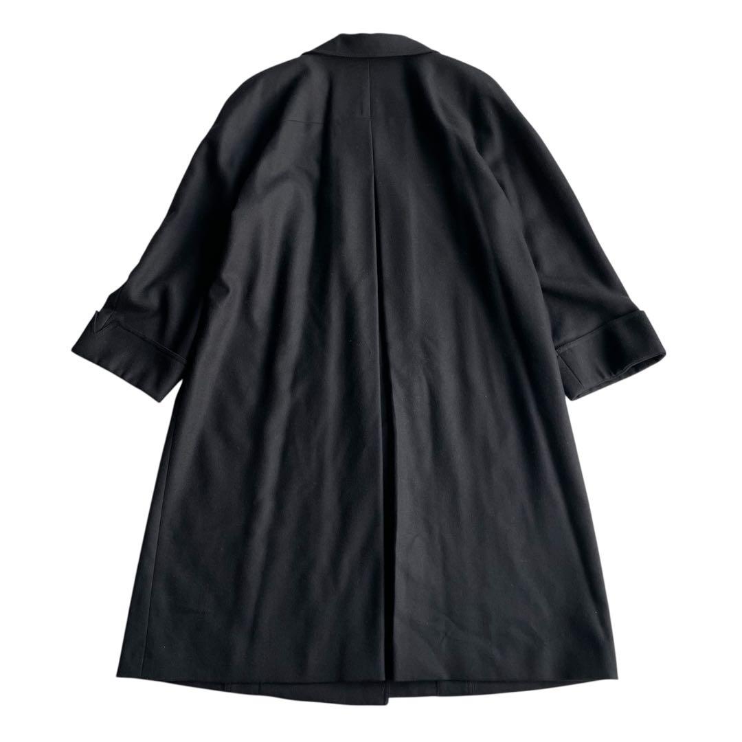 【美品】レリアン　ロングチェスターコート　大きいサイズ　13号+ 金ボタン