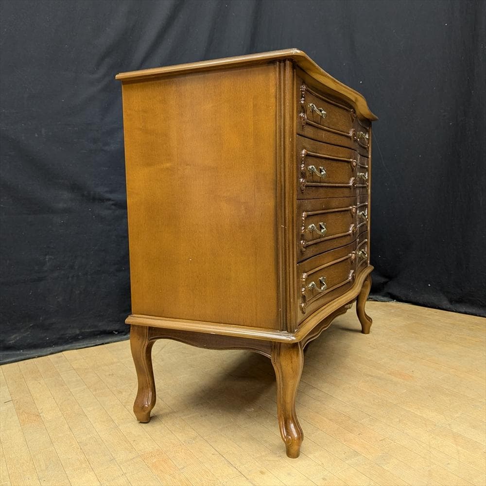 イタリア　ハンドメイド　猫脚　リビングチェスト　ローチェスト　ドロワー　チェスト