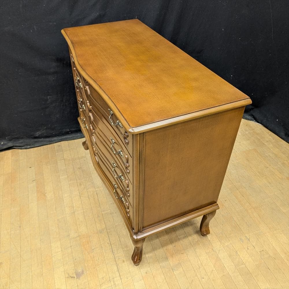 イタリア　ハンドメイド　猫脚　リビングチェスト　ローチェスト　ドロワー　チェスト