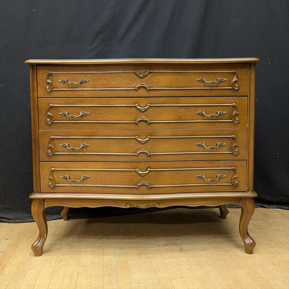 イタリア　ハンドメイド　猫脚　リビングチェスト　ローチェスト　ドロワー　チェスト