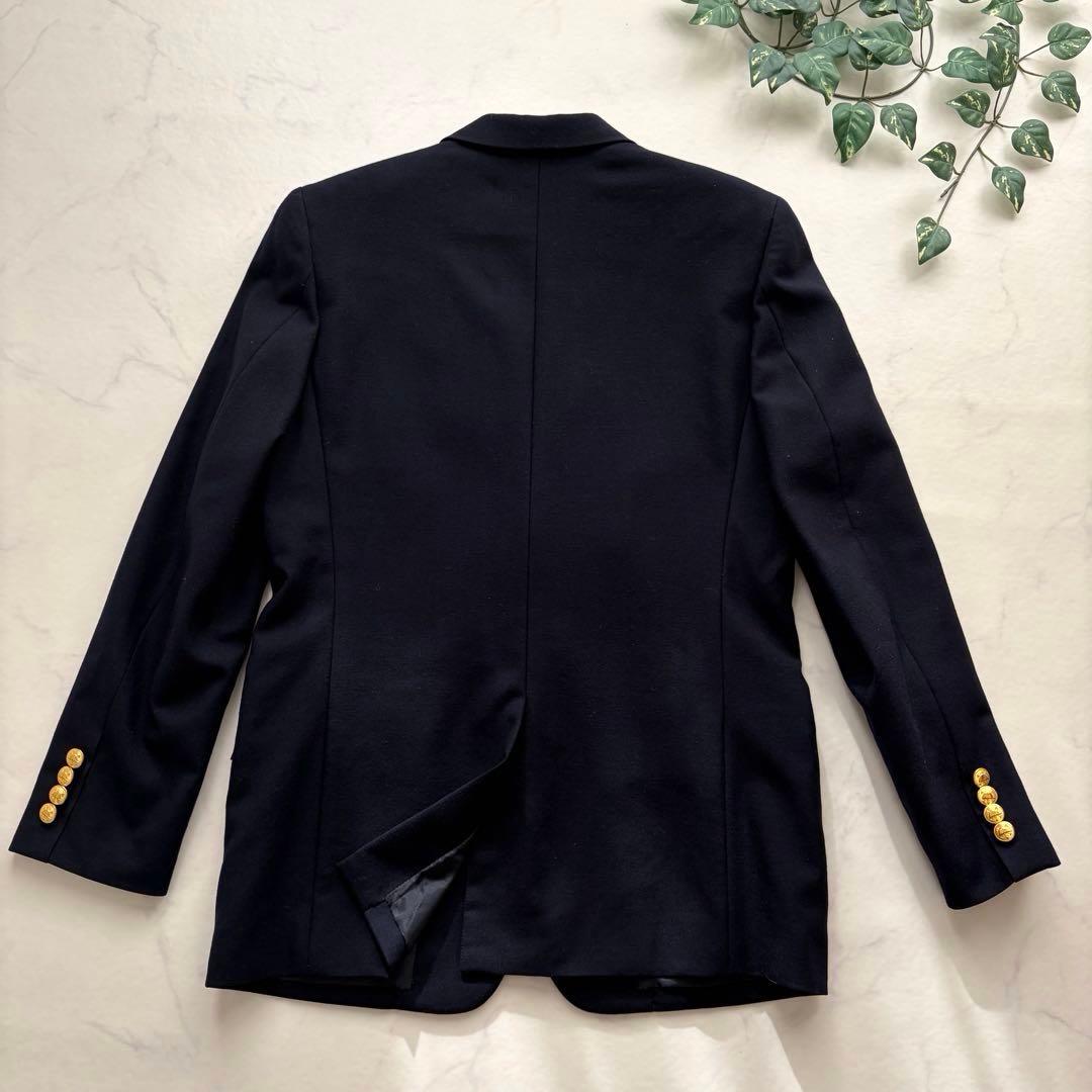 極美品✨90’s ポロラルフローレン 金ボタン 紺ブレ シングル ウール 160