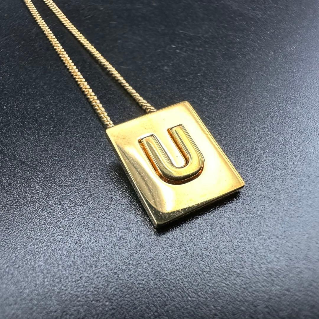 未使用級✨　セリーヌ　アルファベット　ネックレス　U　ロゴ　1187