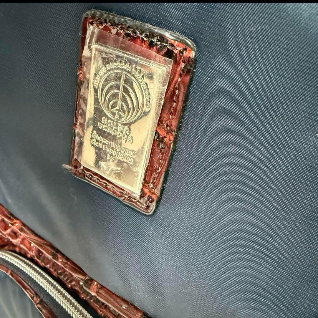 BOLSA ネイビー クロコダイル風 ゴルフバッグ　キャディバッグ