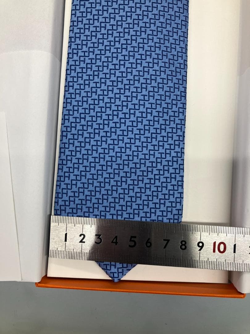 ken.papa　未使用　HERMES エルメス ネクタイ　タグ付　箱袋付