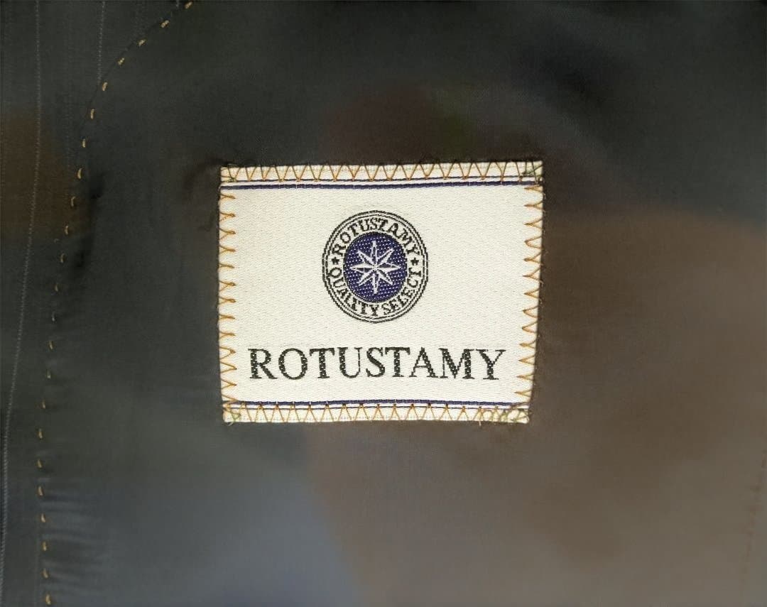 ダンヒル生地使用 スーツ ネイビー100AB7 背抜き