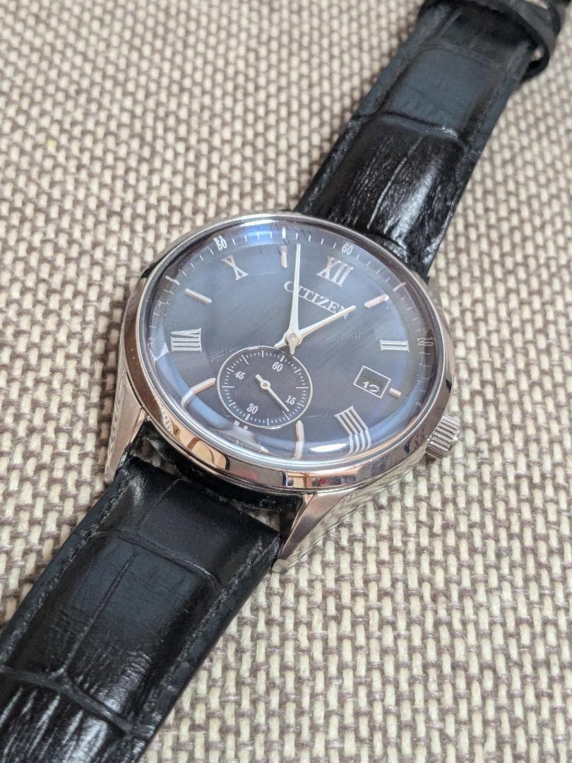 シチズン エコドライブ 腕時計 BV1120-15L ネイビー カーフバンド