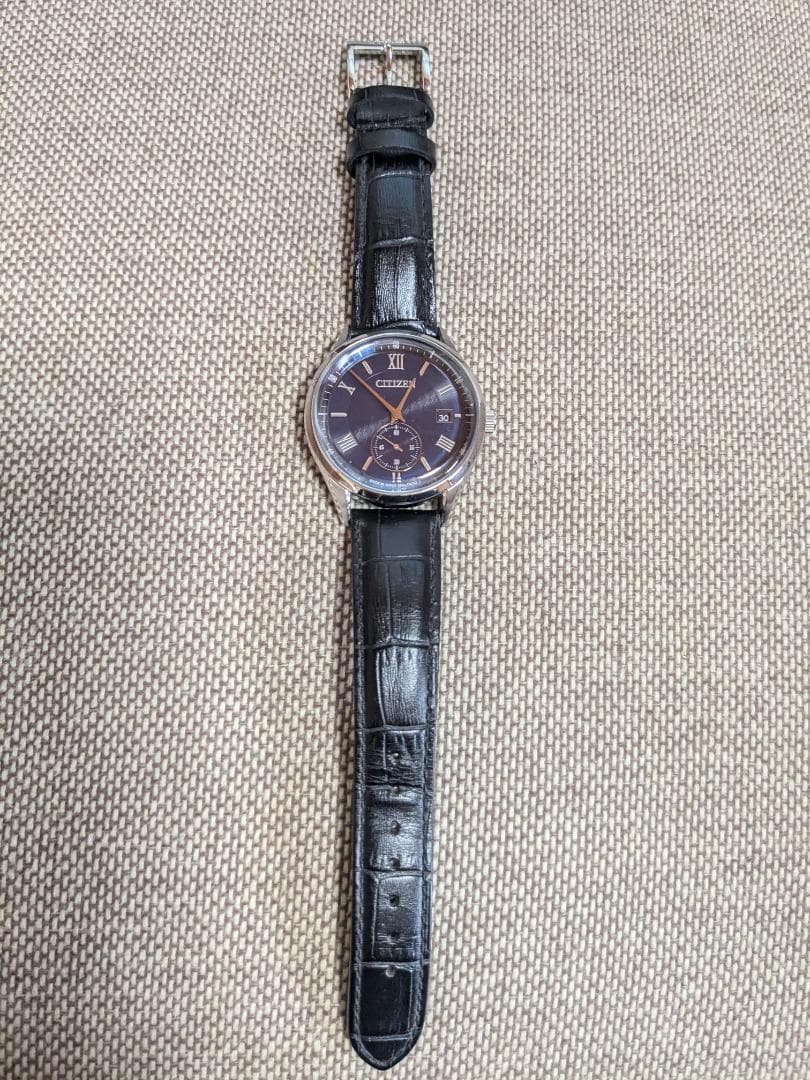 シチズン エコドライブ 腕時計 BV1120-15L ネイビー カーフバンド