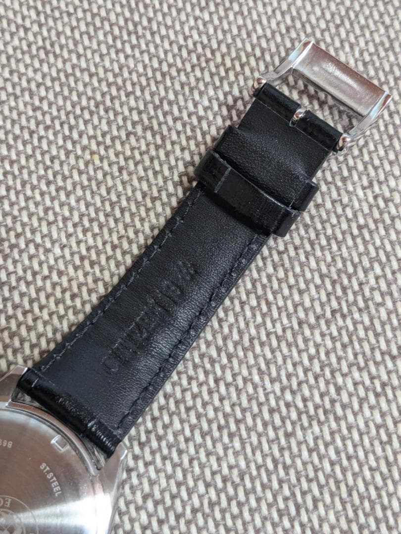 シチズン エコドライブ 腕時計 BV1120-15L ネイビー カーフバンド