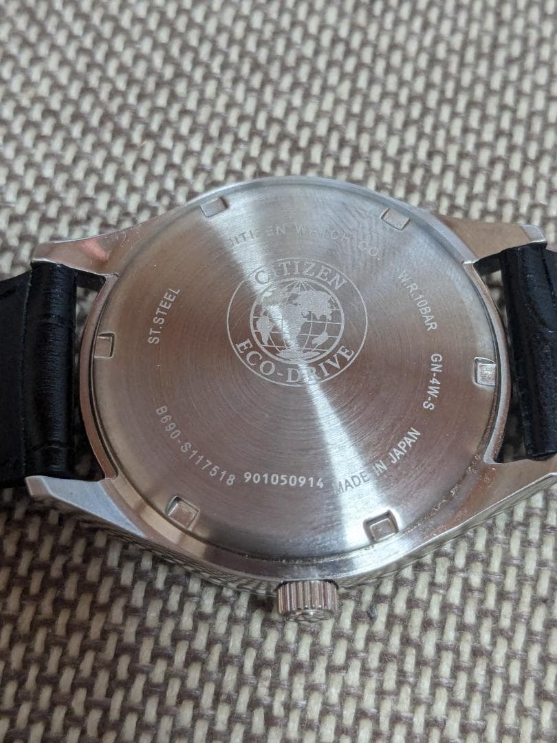 シチズン エコドライブ 腕時計 BV1120-15L ネイビー カーフバンド