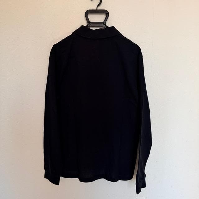 LACOSTE 別注 フルオープン 長袖 ポロシャツ ラコステ 5 日本製 黒