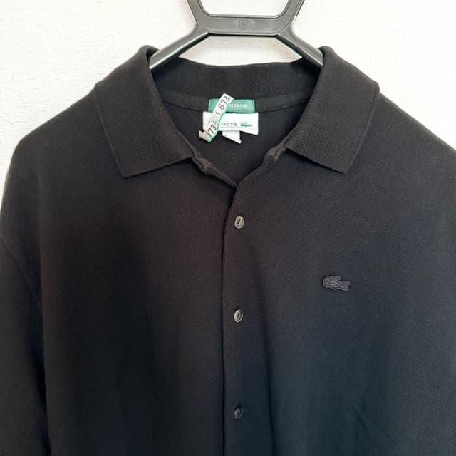LACOSTE 別注 フルオープン 長袖 ポロシャツ ラコステ 5 日本製 黒