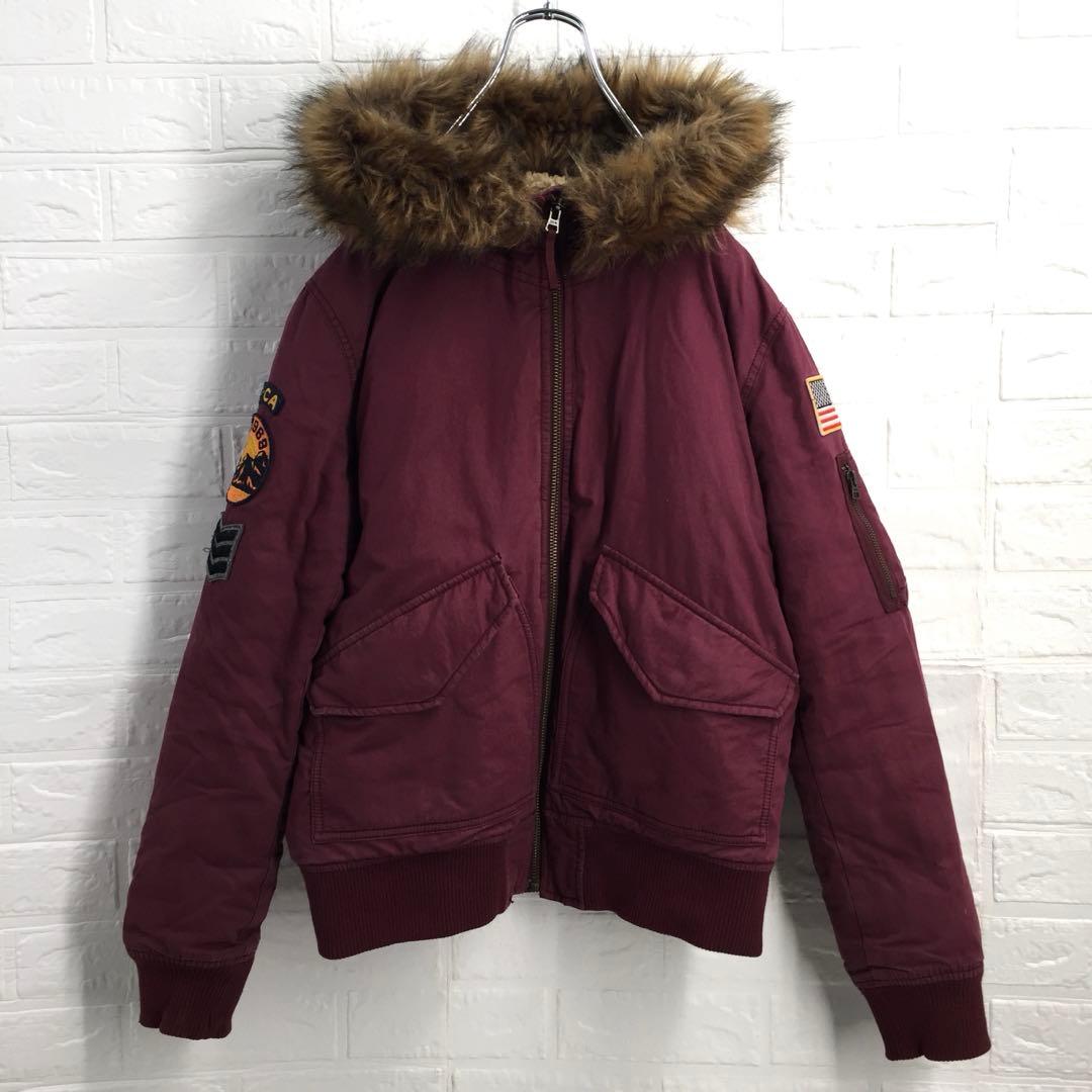 【超人気】GAP ギャップ バック刺繍ロゴ IDEALジップフライトジャケットS