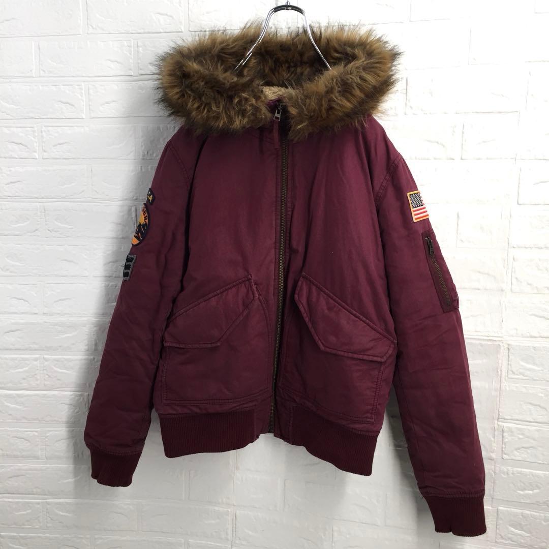 【超人気】GAP ギャップ バック刺繍ロゴ IDEALジップフライトジャケットS