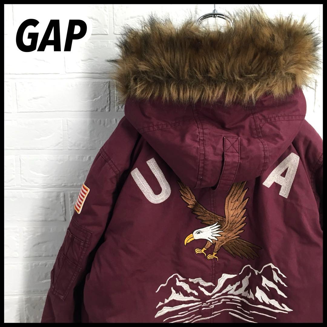 【超人気】GAP ギャップ バック刺繍ロゴ IDEALジップフライトジャケットS