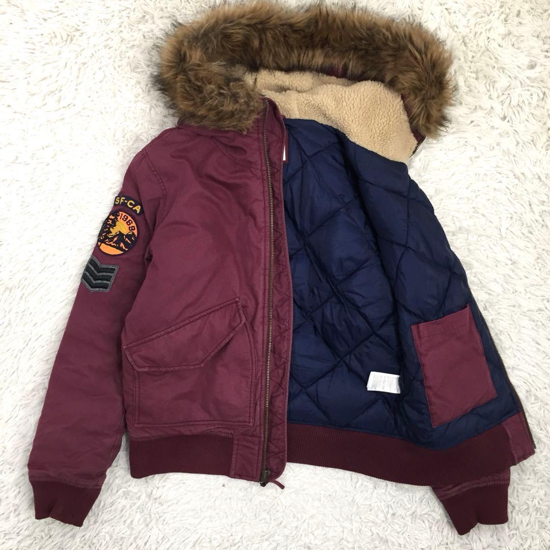 【超人気】GAP ギャップ バック刺繍ロゴ IDEALジップフライトジャケットS