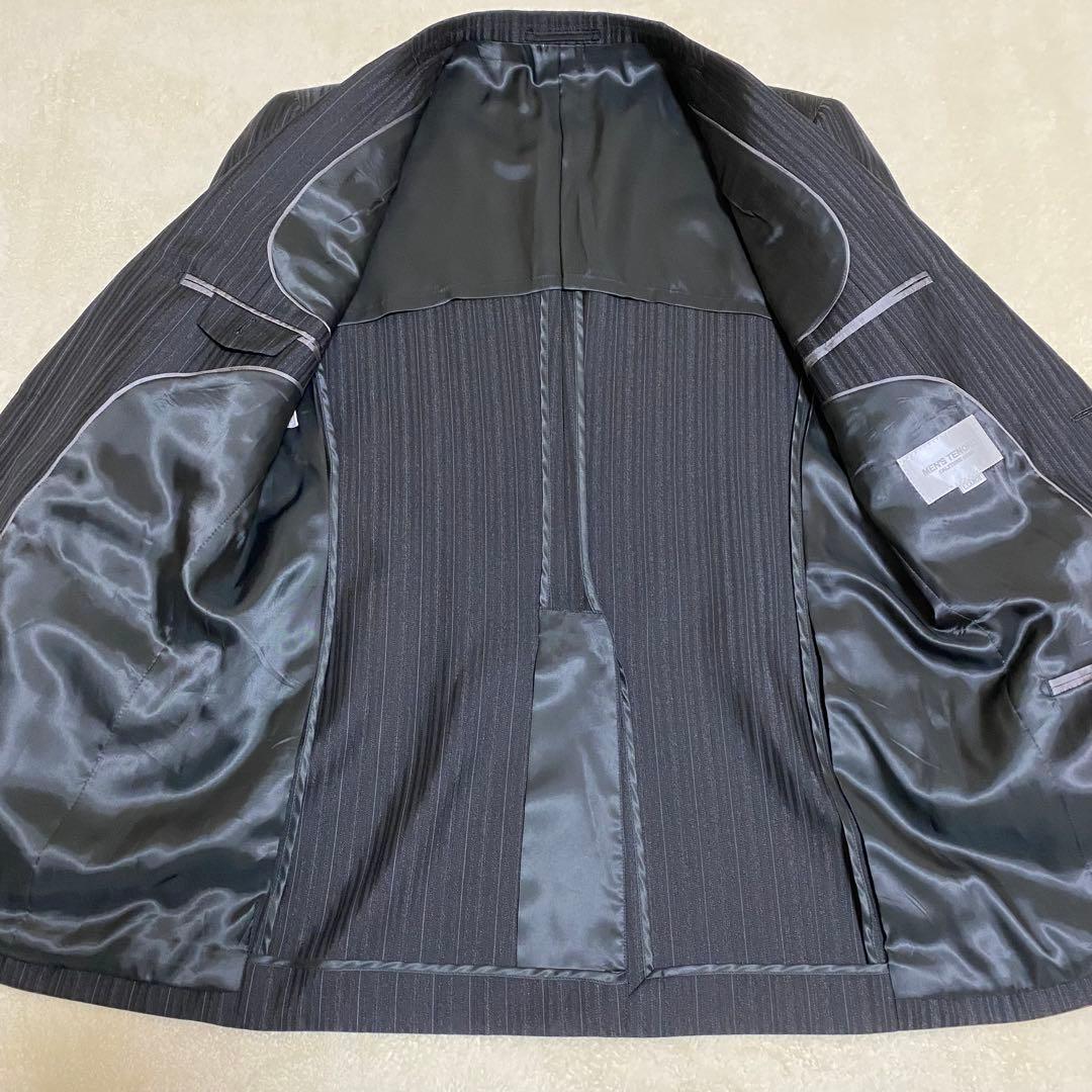 【美品✨】MEN’S TENORAS セットアップ スーツ 3ピース 黒 LL