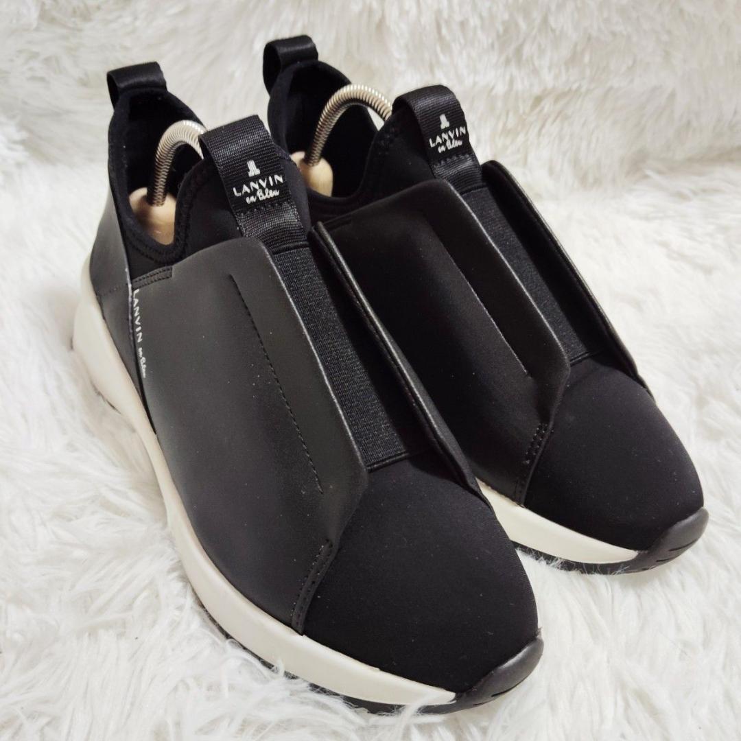 美品！ランバン LANVIN en Bleu 黒革 23.5 最終価格