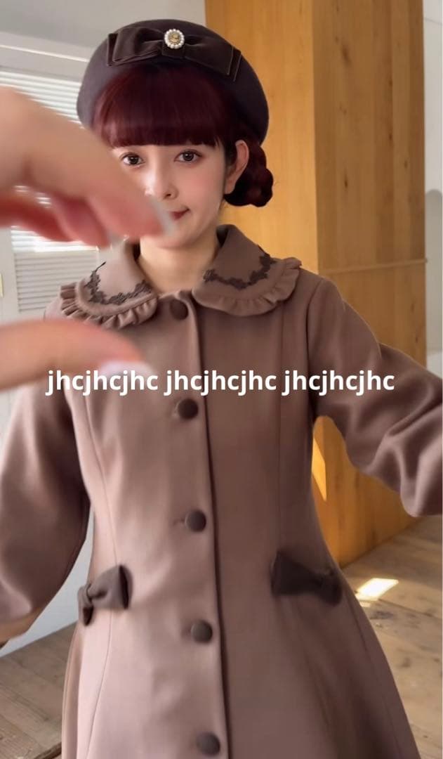 ブラウン　新品　しまむら　青木美沙子　ロングフレアコート　LLサイズ　しまみさ