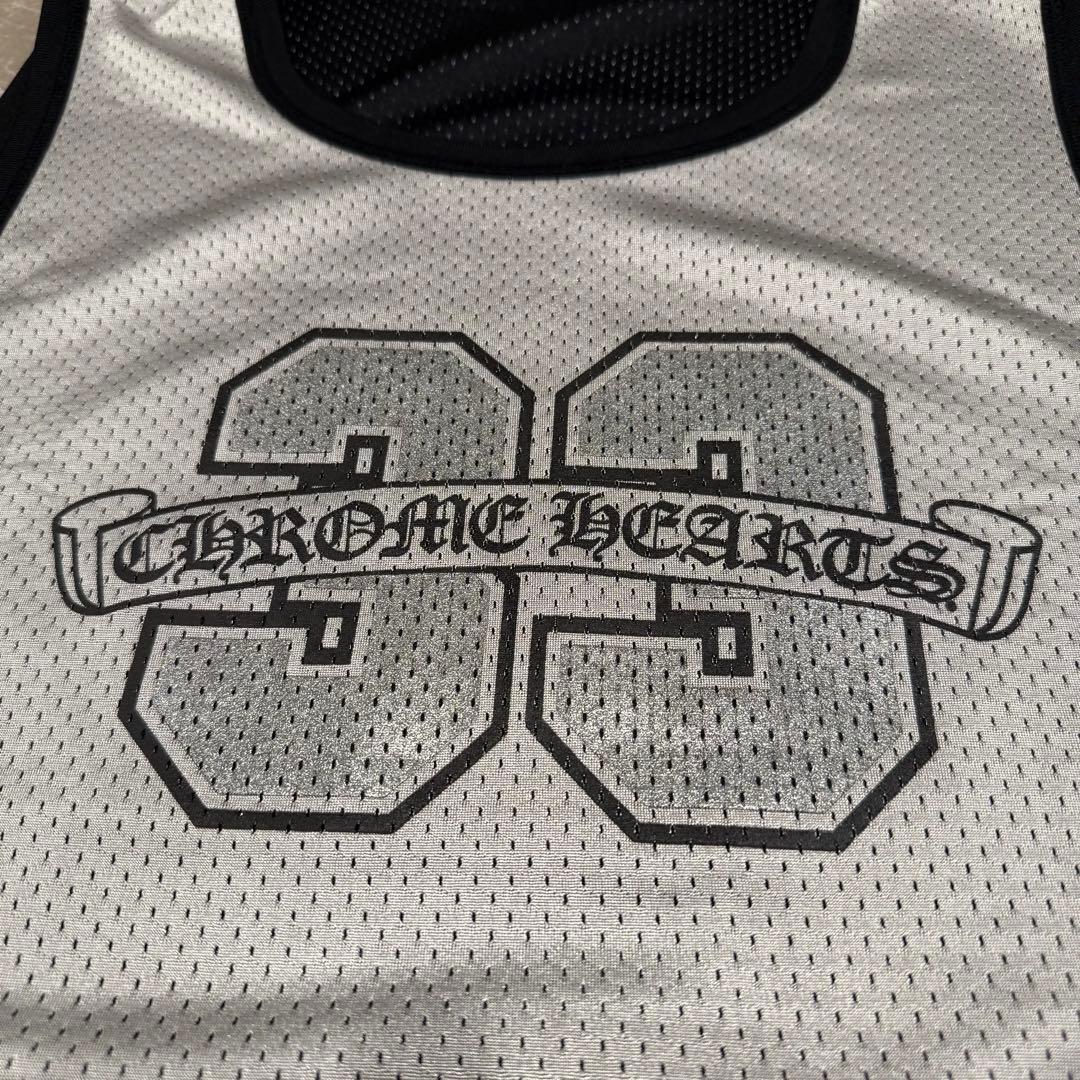 【新品】クロムハーツ リバーシブルメッシュタンクトップ ブラック×シルバー L