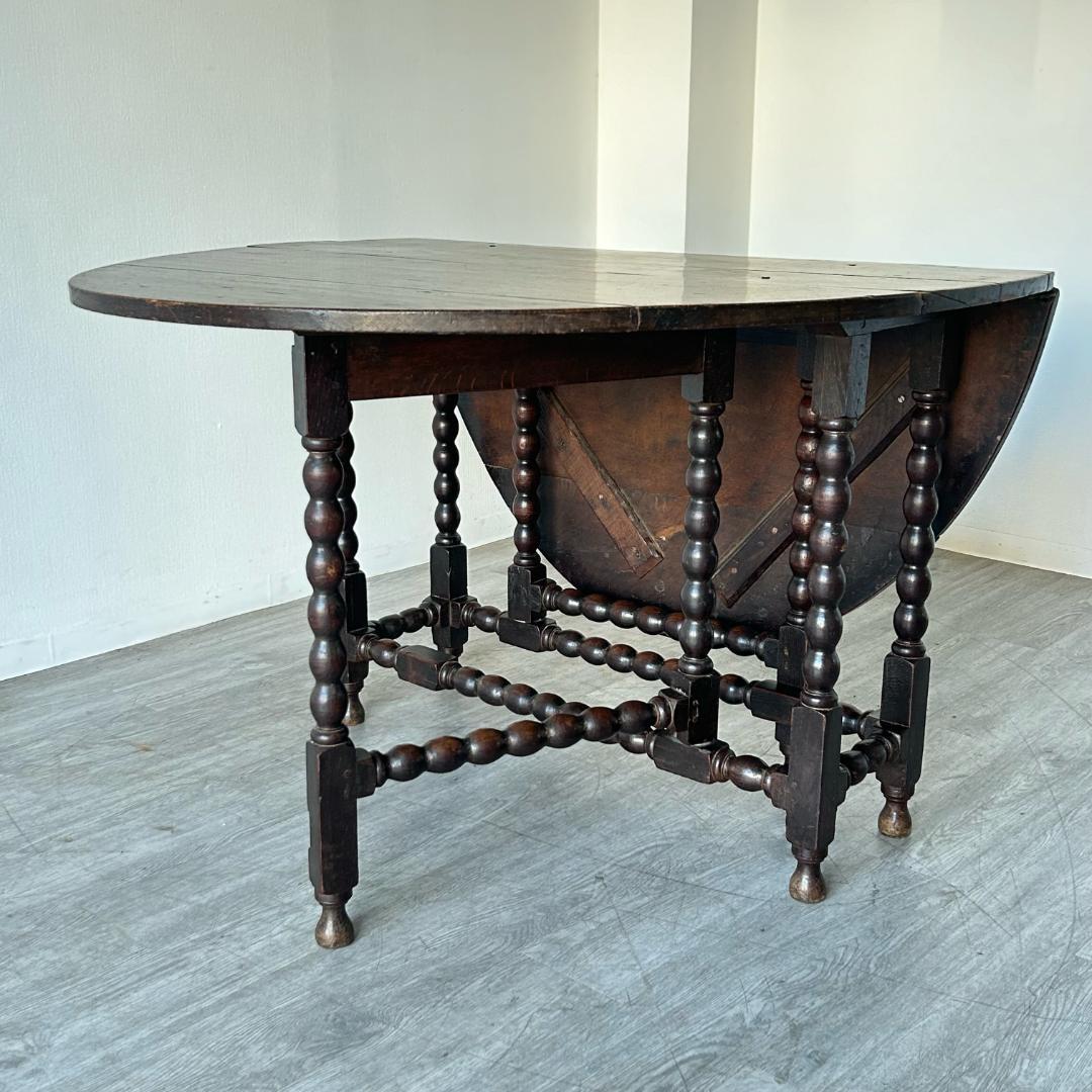 イギリス アンティーク ゲートレッグテーブル 折りたたみテーブル　259A