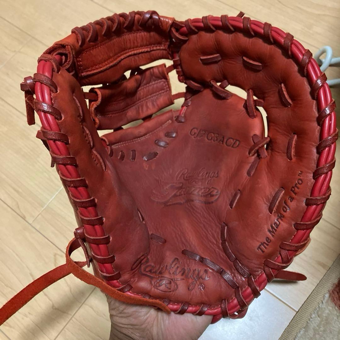 て*ー様 Rawlings 赤 ファーストミット