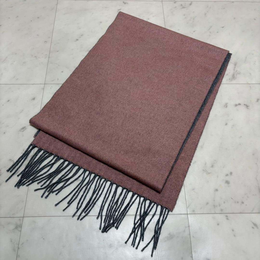 美品 ピアチェンツァ カシミヤ シルク マフラー ストール くすみピンク グレー